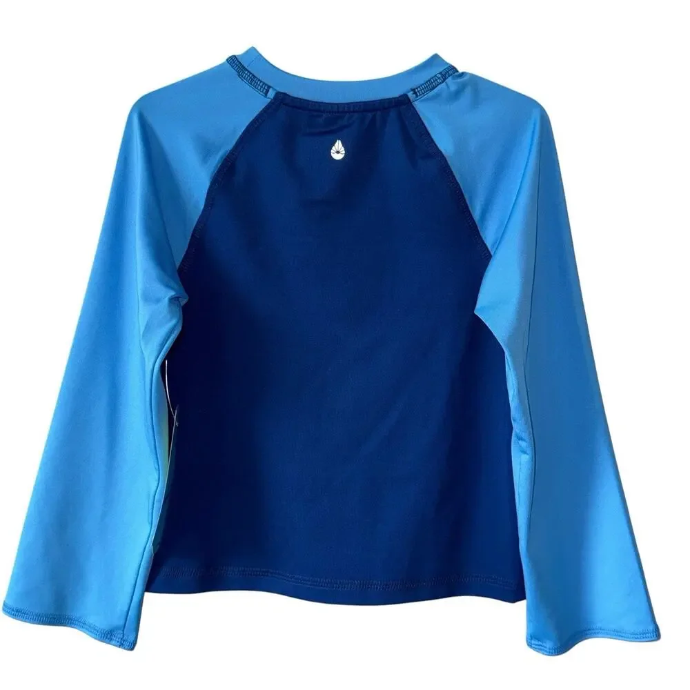 Rash Guard set Swim Blue Boys Shark Long Sleeves SZ/ 5/6